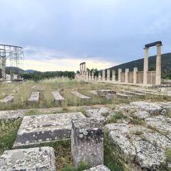 Temple, portique et tholos