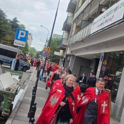Some special mass and procession on the way to dinner