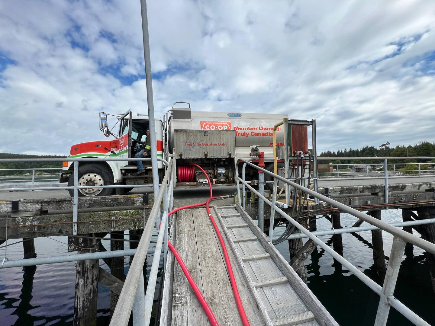 Fuel truck that comes to the marina on Thursdays for boats that have set up fueling in advance.