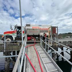 Fuel truck that comes to the marina on Thursdays for boats that have set up fueling in advance.