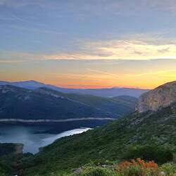 Sunset vom Vorabend mit Blick auf Bosnien und Herzegowina