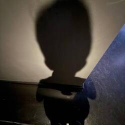 I took this one of myself and a funny shadow that was created