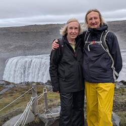 At Dettifoss Waterfall