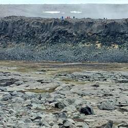 Walking to Selfoss and Dettifoss Falls from the car park