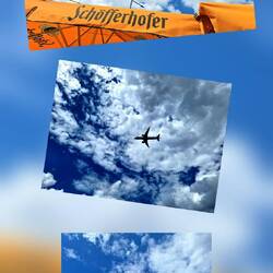 Die ziemlich tief fliegenden Flieger sind imposant und stören kaum