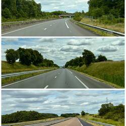 Leere französische Autobahnen