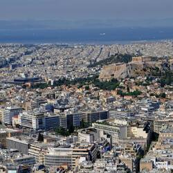 Athens from Lycabettus Hill, the highest point in the city