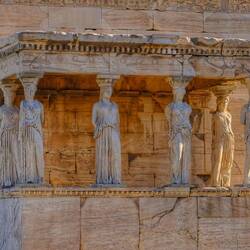 Caryatid Porch of the Erechtheion, temple dedicated to Athena & Poseidon