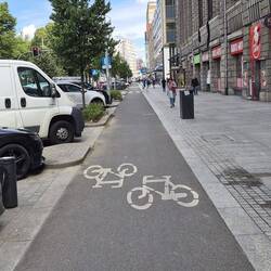 Schöne Radwege rein nach Stettin