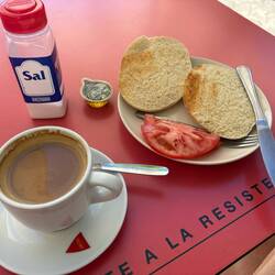 Yes, there was a croissant earlier, but I decided to go "healthy" at stop two.