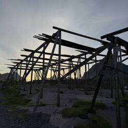 Stockfischtrocknungsgestänge