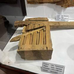 An Inca lock and key system. Not too different from today's locks with pin systems for keys
