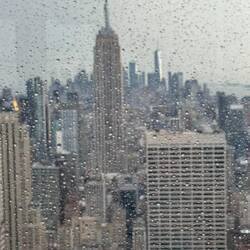 First: we thought this rainy window view was it!