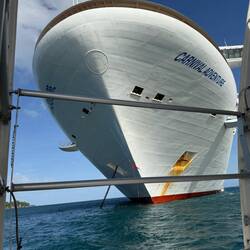 It's big! Though not by international cruise ship standards