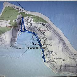 My Inreach track walking today.