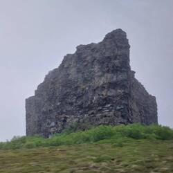 Eyjan (The Island),a massive 25-meter-high rock formation that divides the centre of the canyon
