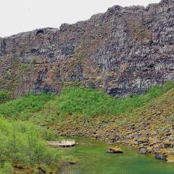 Botnstjörn Lake: A tranquil pond at the closed end of the horseshoe