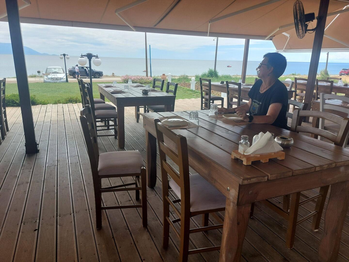 Restaurant des Stellplatzes, ca 50 Meter vom Finchen entfernt