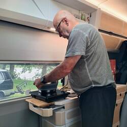 Leider müssen wir drinnen kochen