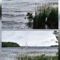 Böen ziehen auf, die Segler freuen sich