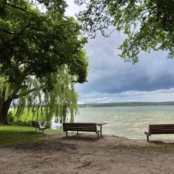 Schöne Aussichten, aber immer mit dem Blick aufs Wetter.