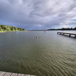 Abendspaziergang am See. Irgendwie ist das Wetter besser wie angekündigt. 😊