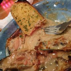 Didn't look much initially but was only 1/2 Shell's so double and the sauce rich and creamy.