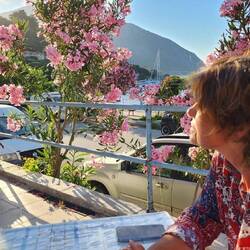 Beim Abendessen