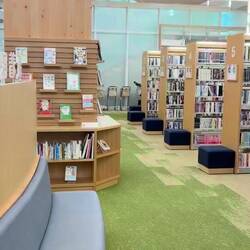 The new town library, constructed with the local firs and cedars