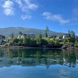 Telegraph Cove. (The marina is actually in a small cove just east of here.)