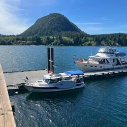 Same dock, just forward more in position since the fishing boat isn't here.