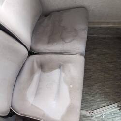 Every single seat on that bus looked like that...
