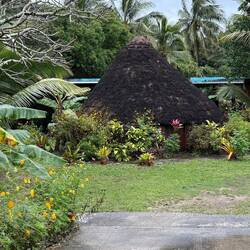 Native hut. Most places have a native style hut that they still use