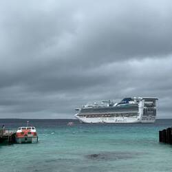 Ship out in the bay