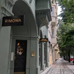 street full of expensive brands