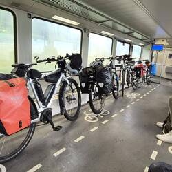 Im RE 3 nach Stralsund