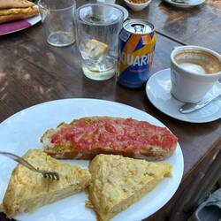 Well deserved after that descent. Those are my shoes -- airing out my feet like a good hiker.