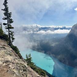 Und plötzlich zeigte sich der Lake Louise