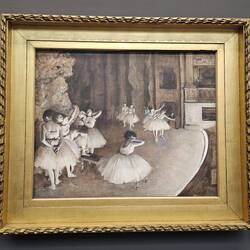 Rehearsal of a ballet on stage - Degas
