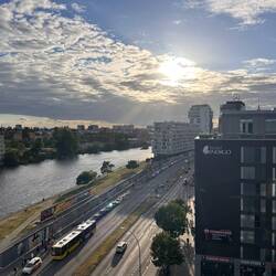 Abendstimmung in Berlin - sogar mit Sonne.