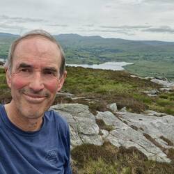 View east over Llyn Trawsfynydd from top of Moel Gyrafolen