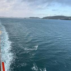 .... and sailing right back out again