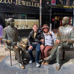 With Oscar Wilde and Estonian writer and diplomat Eduard Wilde