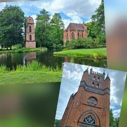 St.-Helena-Kirche 19. Jh. mit separatem Glockenturm
