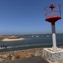 die Hafeneinfahrt von Arcachon