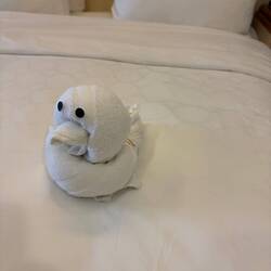 Towel art. There's always towel art!