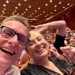 Clowning around before the evening show