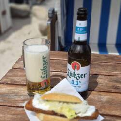 Leckere Pause in Heiligendamm direkt am Meer