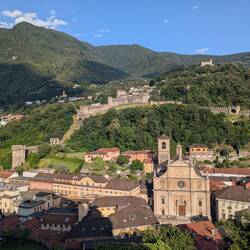 Blick vom Grotto Castelgrande, Bellinzona
