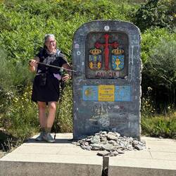 The crossing from France to Spain day 2 barely had a marker. Galicia wants you to know you're here.